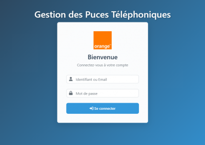 Application sur mesure pour gérer les cartes SIM